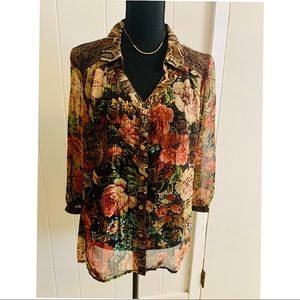 Figueroa & Flowers 🌺 Sheer Blouse